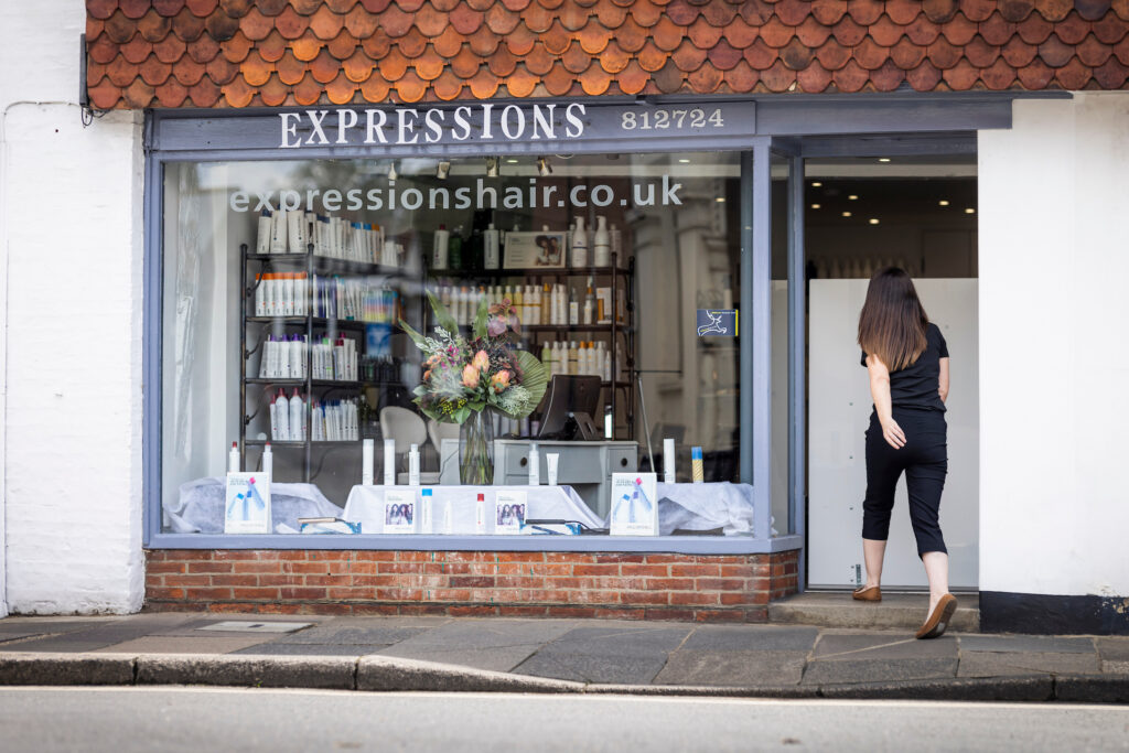 A street view of Expressions Hair hairdresser in Midhurst, West Sussex.