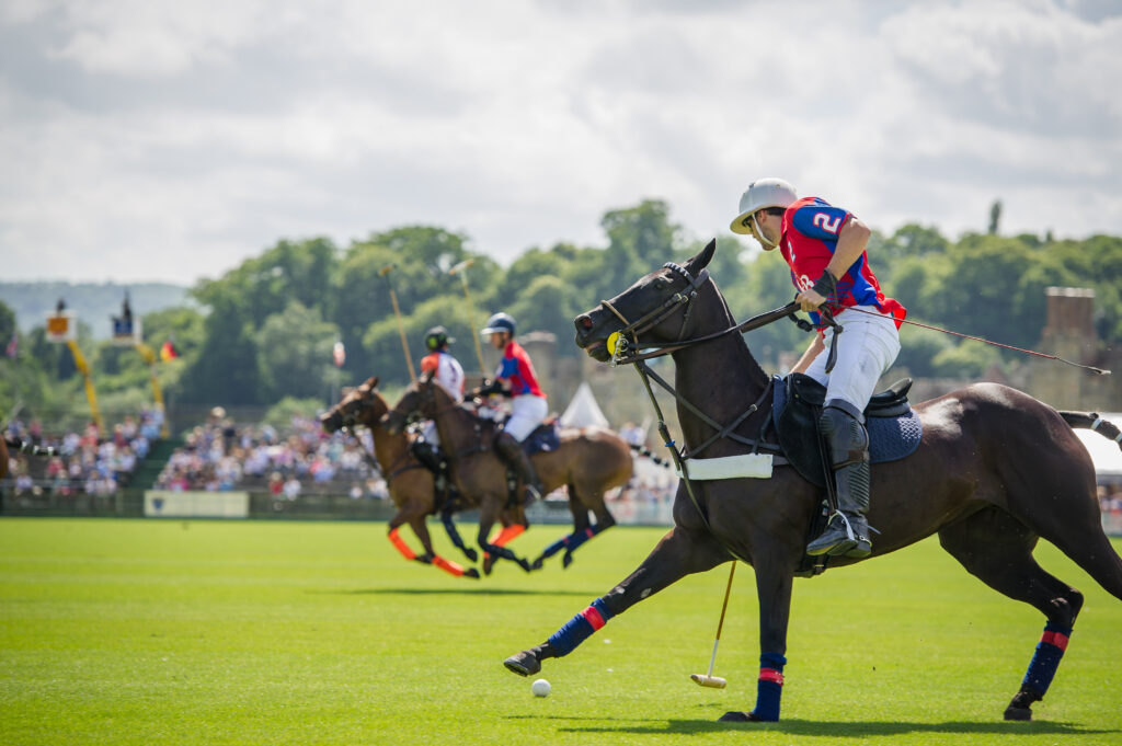 Thai Polo team competing at The Jaeger-LeCoultre Gold Cup for the British Polo Championships at Cowdray Park Polo Club in Midhurst, West Sussex.