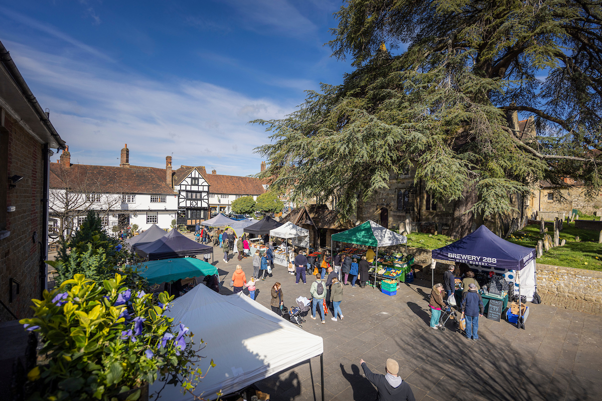 First day of Midhurst Farmers’ Market.
Picture date: Saturday April 2, 2022.
Photograph by Christopher Ison ©
07544044177
chris@christopherison.com
www.christopherison.com

IMPORTANT NOTE REGARDING IMAGE LICENCING FOR THIS PHOTOGRAPH: This image is supplied to the client under the terms previously agreed. No sales are permitted unless expressly agreed in writing by the photographer. Sharing with third parties is prohibited without the written permission of the photographer.